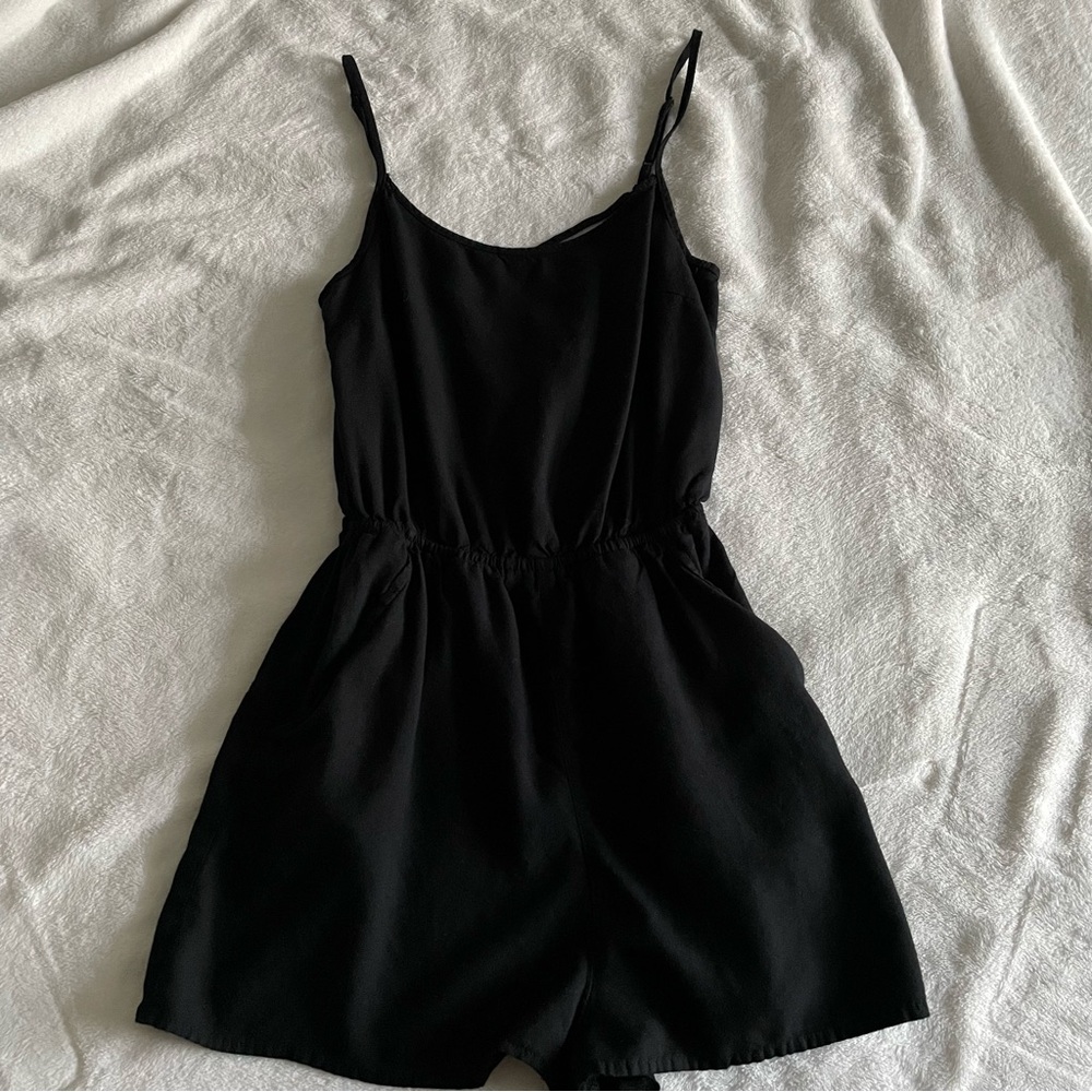 black h&m romper